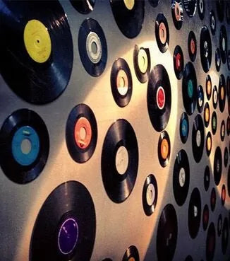 Decoración de pared de discos de vinilo de estilo retro