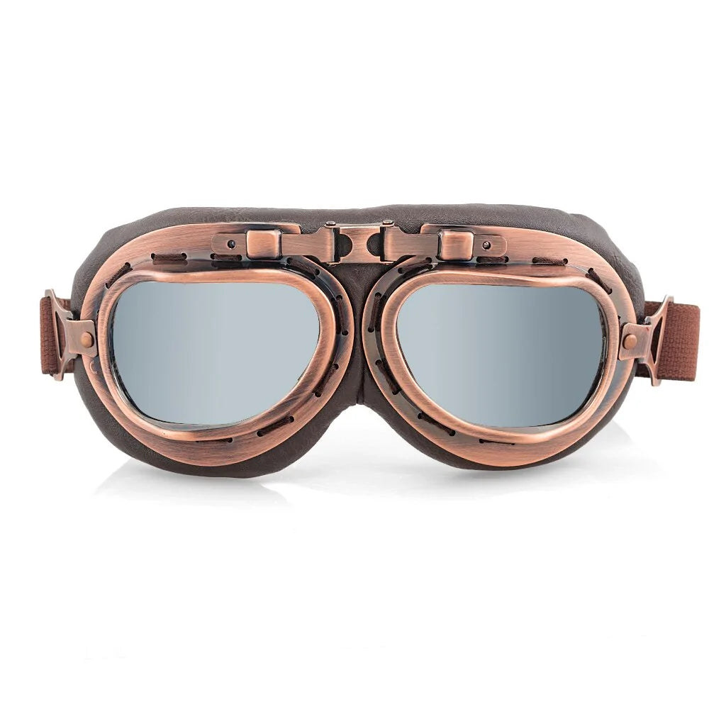 Gafas de moto de cobre retro steampunk