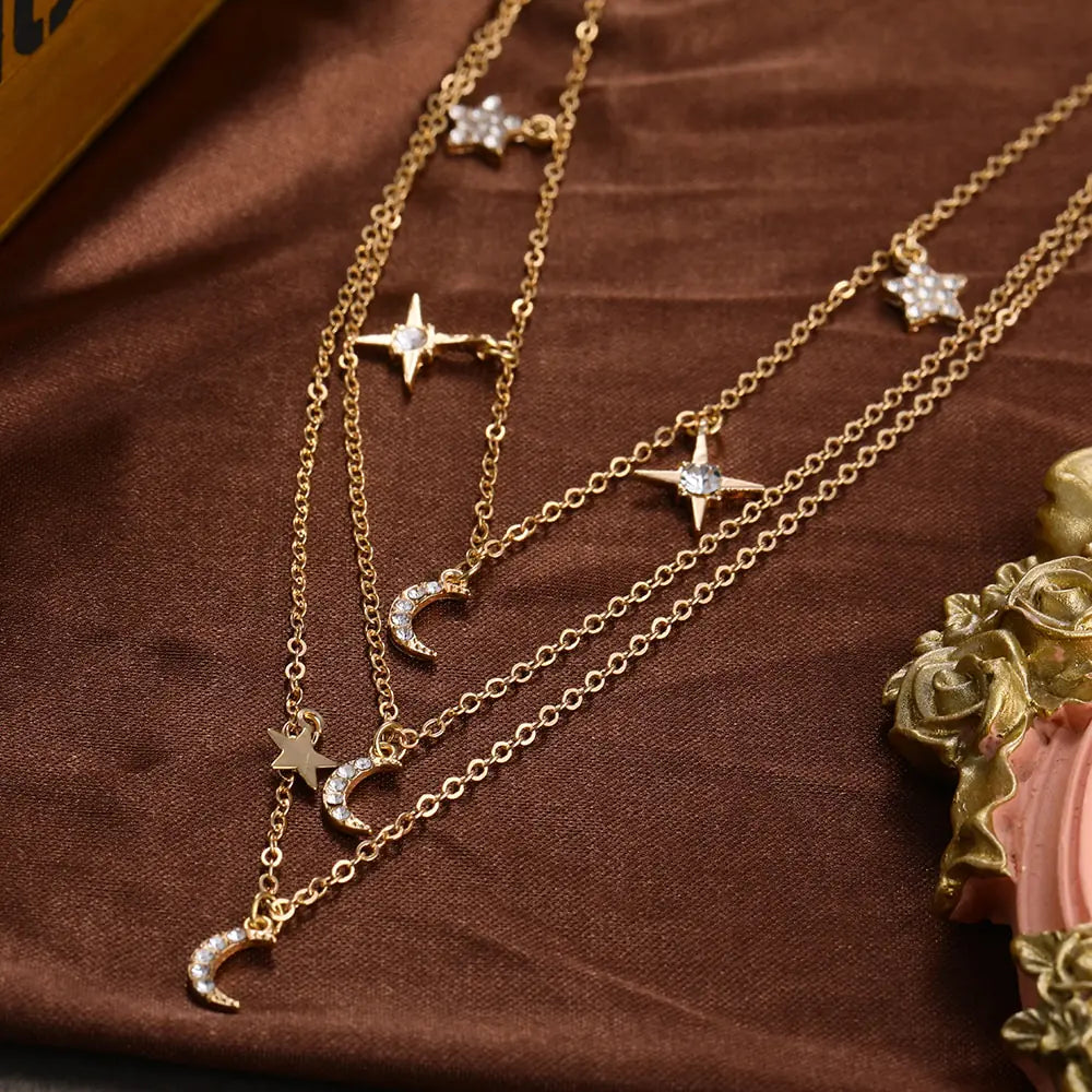 Collar Colgante de Cristal Vintage