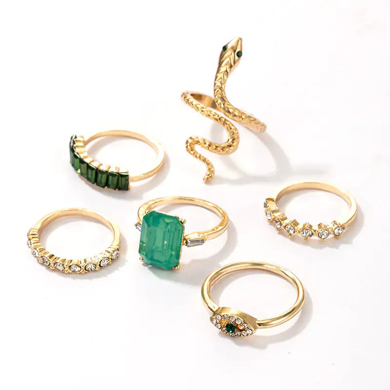 Conjunto de anillos para mujer vintage