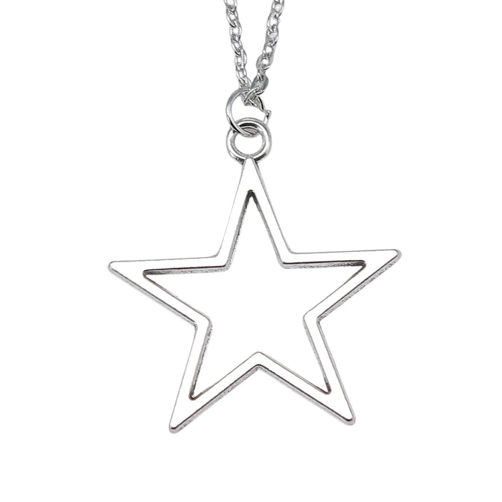 Collar Colgante Estrella Hueca Vintage Simple