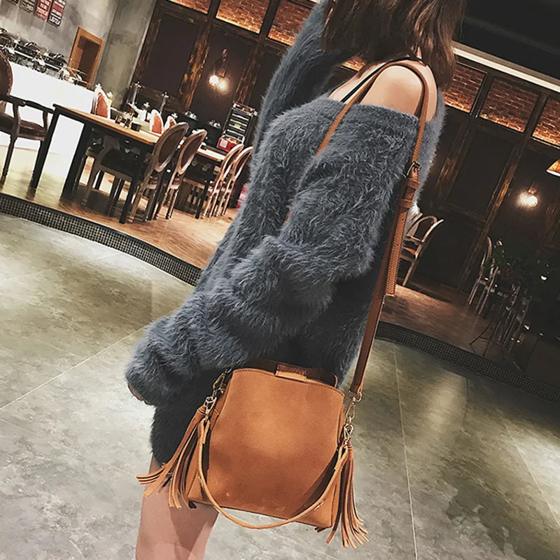 Bolso de hombro vintage para mujer