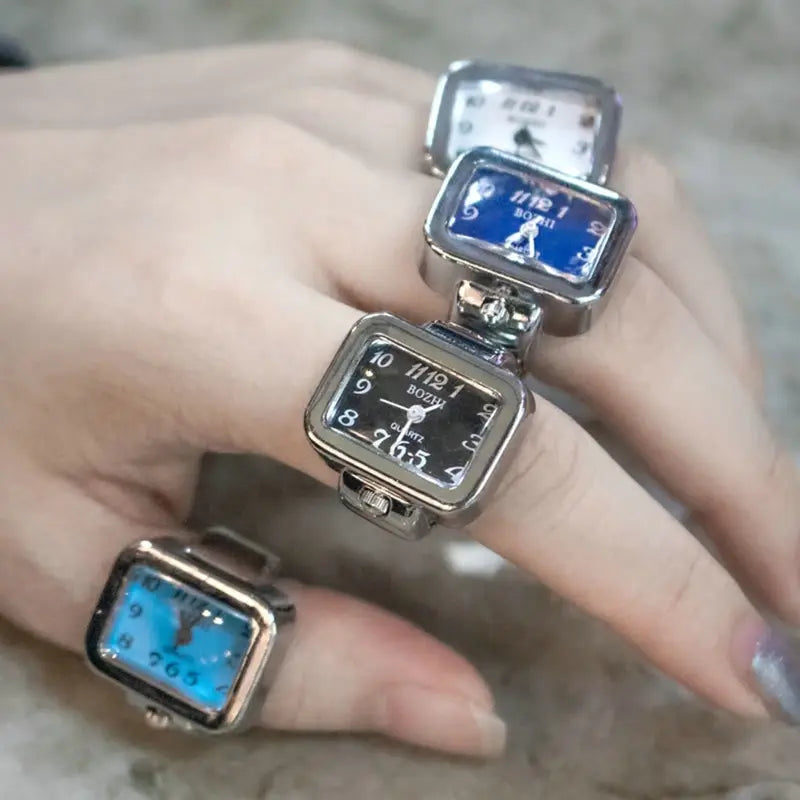 Anillos de reloj de dedo Vintage Y2k