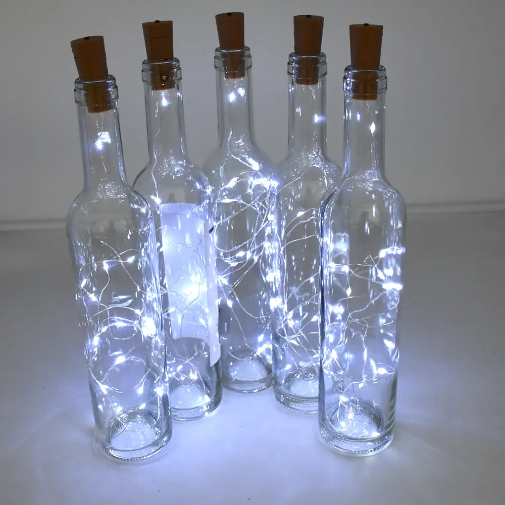 Botella de Vino con Luces LED