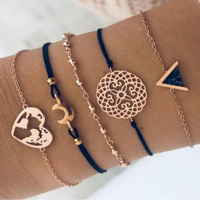 Conjuntos de pulseras y brazaletes geométricos boho