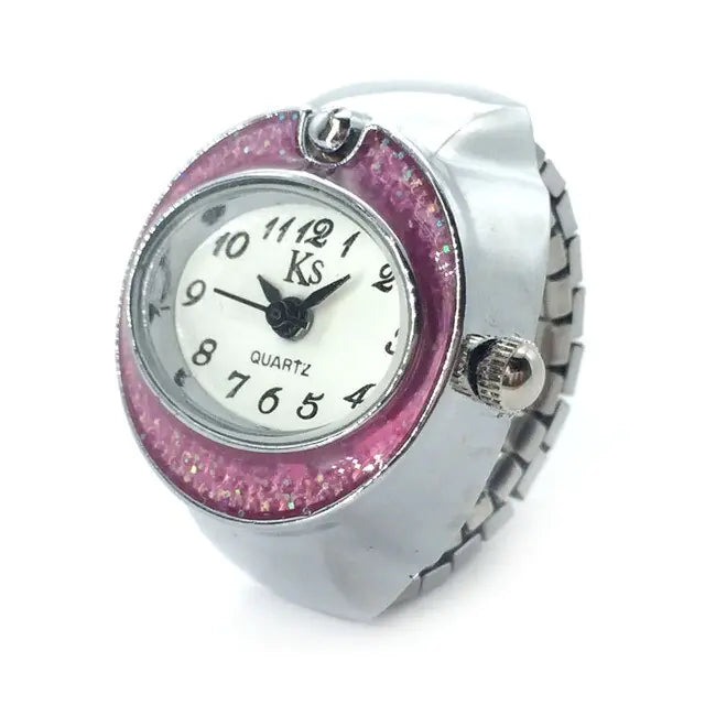 Anillo de reloj de cuarzo elástico Vintage Punk