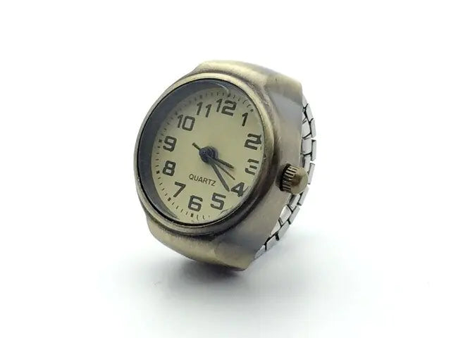 Anillo de reloj de cuarzo elástico Vintage Punk