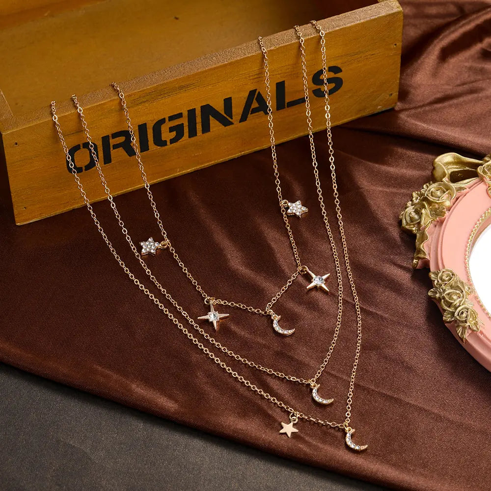 Collar Colgante de Cristal Vintage