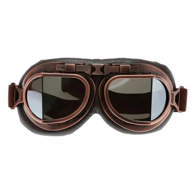 Gafas de moto de cobre retro steampunk