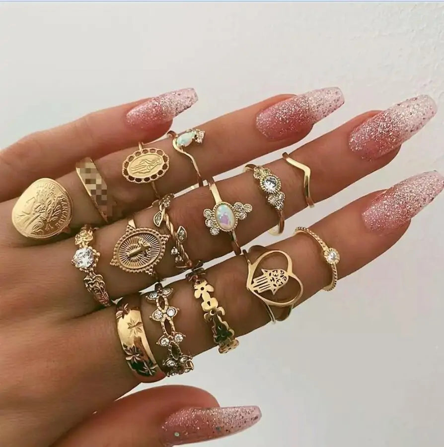 Anillos Mixtos Vintage para Mujer