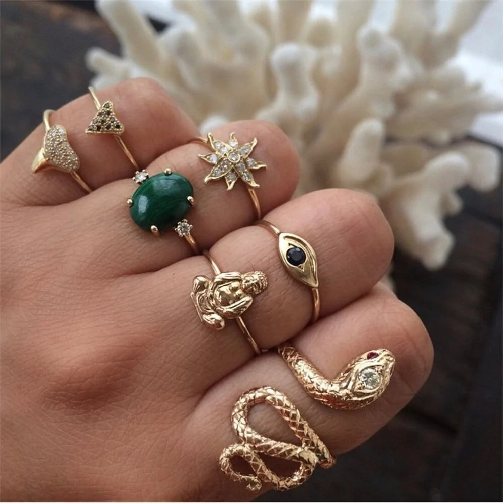 Anillos Mixtos Vintage para Mujer