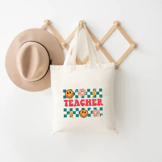 Bolso de mano a cuadros Retro Teacher