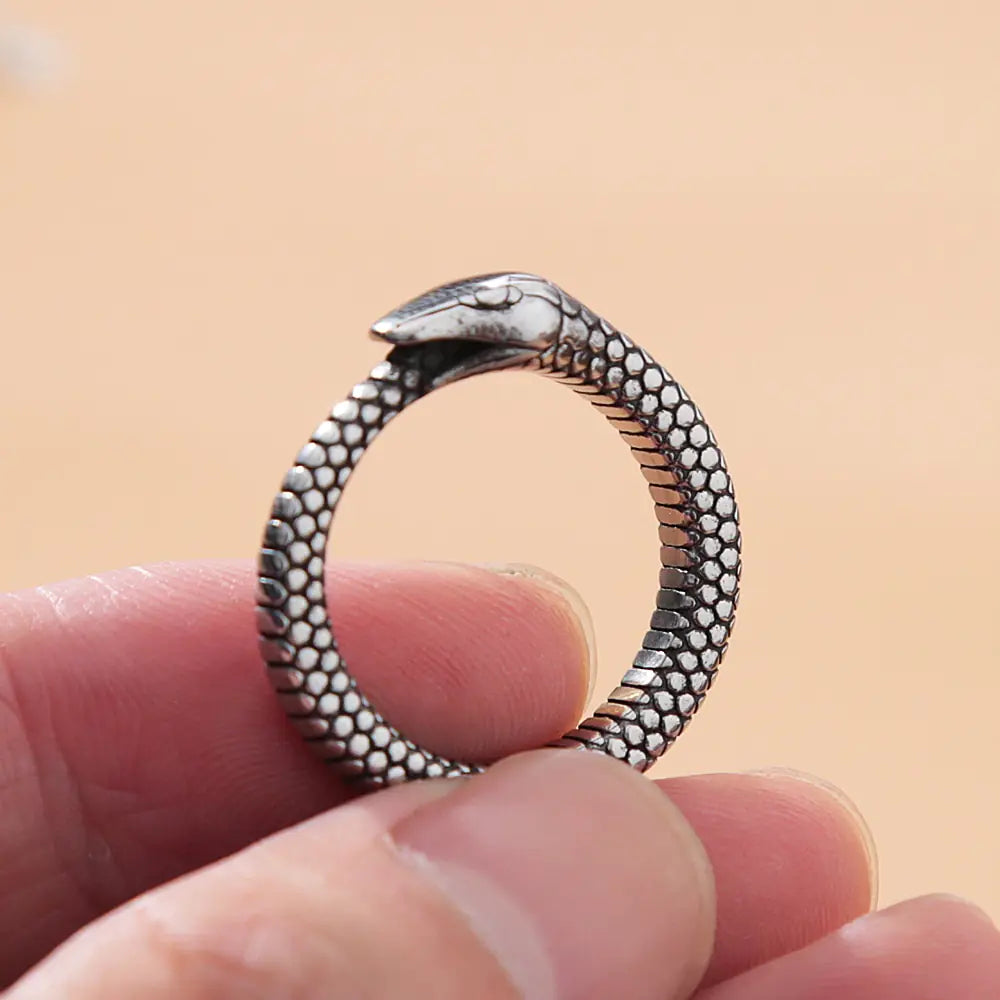 Anillo Retro Mitología Nórdica Hombres Ouroboros