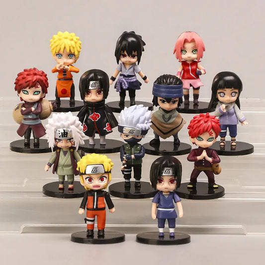 12pcs/set Naruto Anime Shippuden Figuras de PVC Juguetes