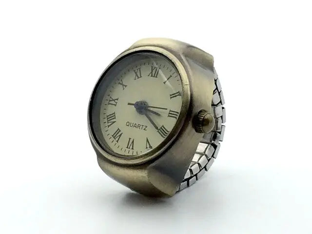 Anillo de reloj de cuarzo elástico Vintage Punk