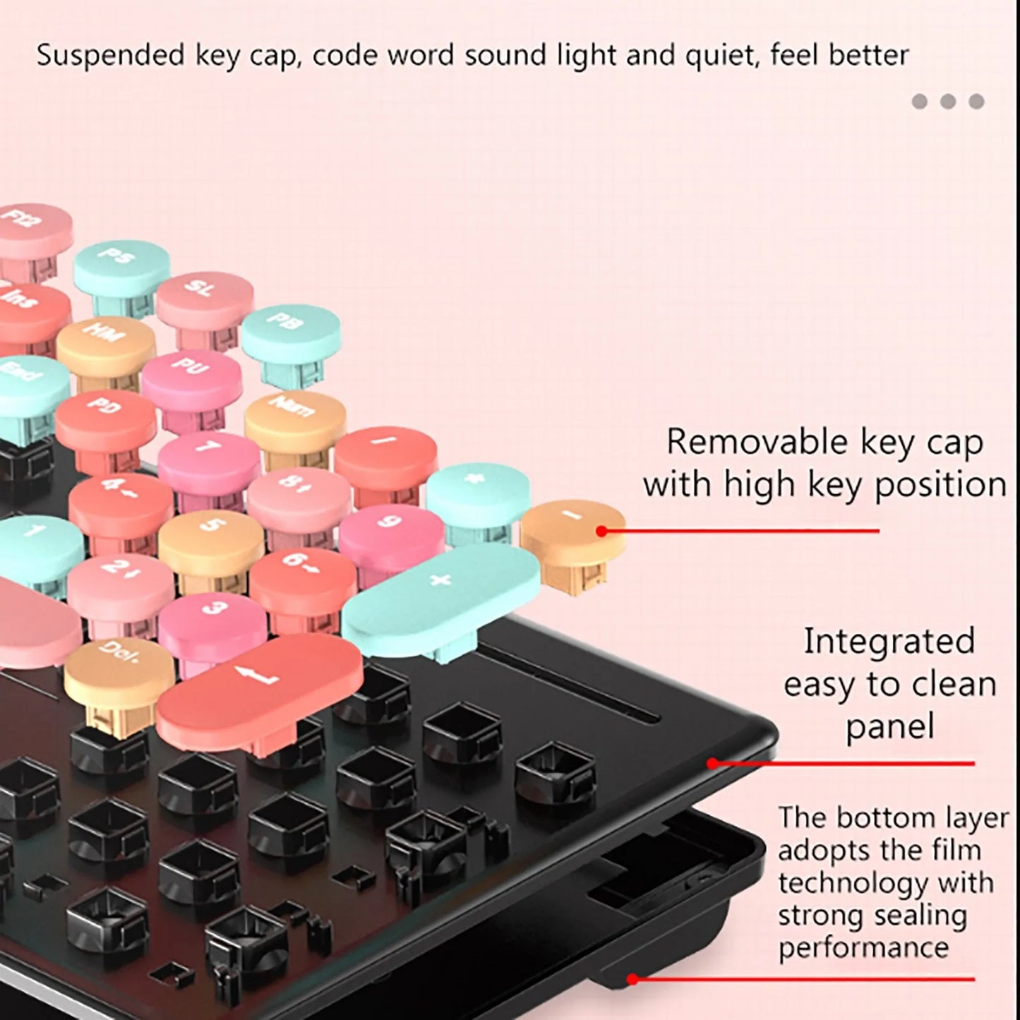 Teclado y ratón inalámbricos recargables de 2,4 GHz: estética retro y diseño silencioso