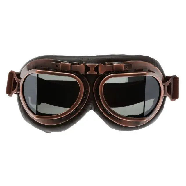 Gafas de moto de cobre retro steampunk