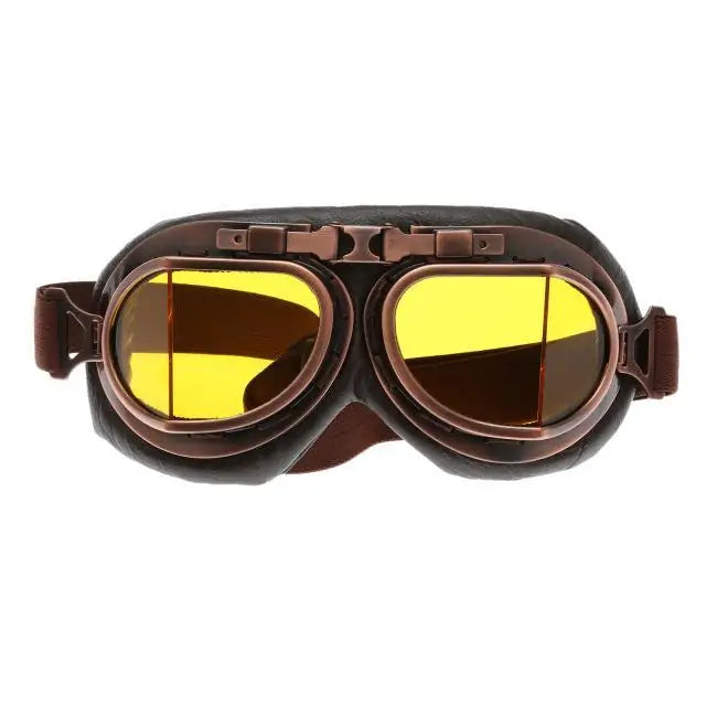 Gafas de moto de cobre retro steampunk