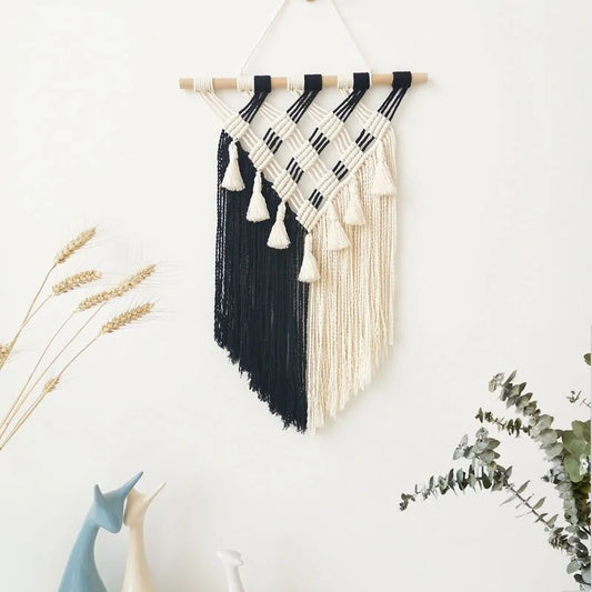 Tapiz de pared de macramé boho