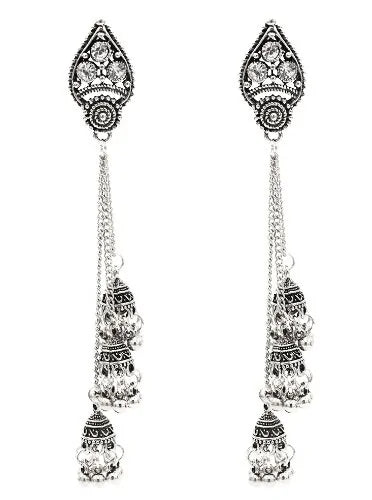 Pendientes de aleación de plata vintage de Egipto para mujer