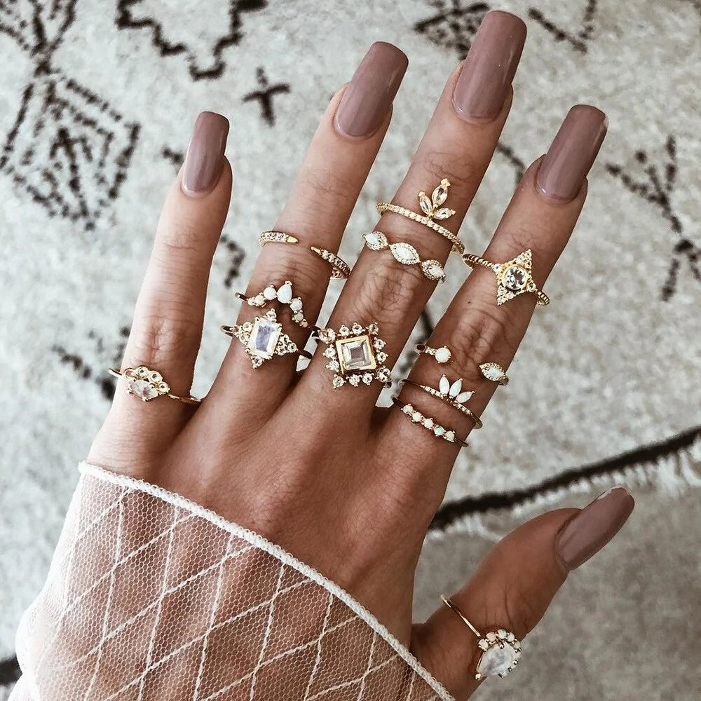 Anillos Mixtos Vintage para Mujer