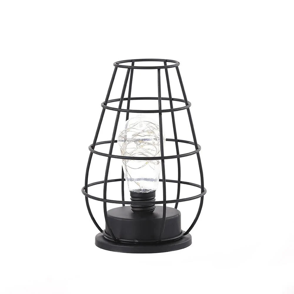 Bombilla retro LED Luz nocturna de mesa de hierro