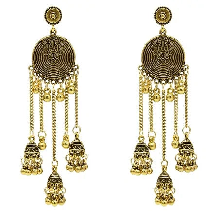 Pendientes de aleación de plata vintage de Egipto para mujer