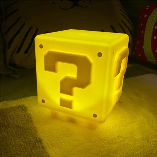 Lámpara de noche para dormitorio infantil Decoración de regalo para niños Luz nocturna LED Usb Super juego Signo de interrogación Anime Lámpara de mesa de escritorio