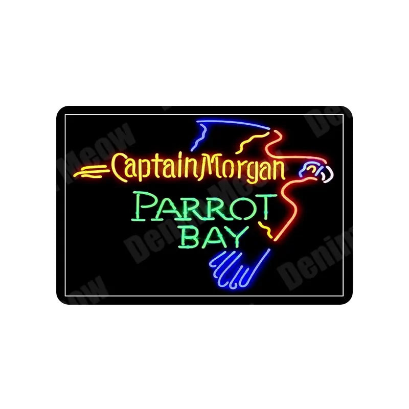 Placa Vintage de Parrot Bay de Metal Lata Letrero