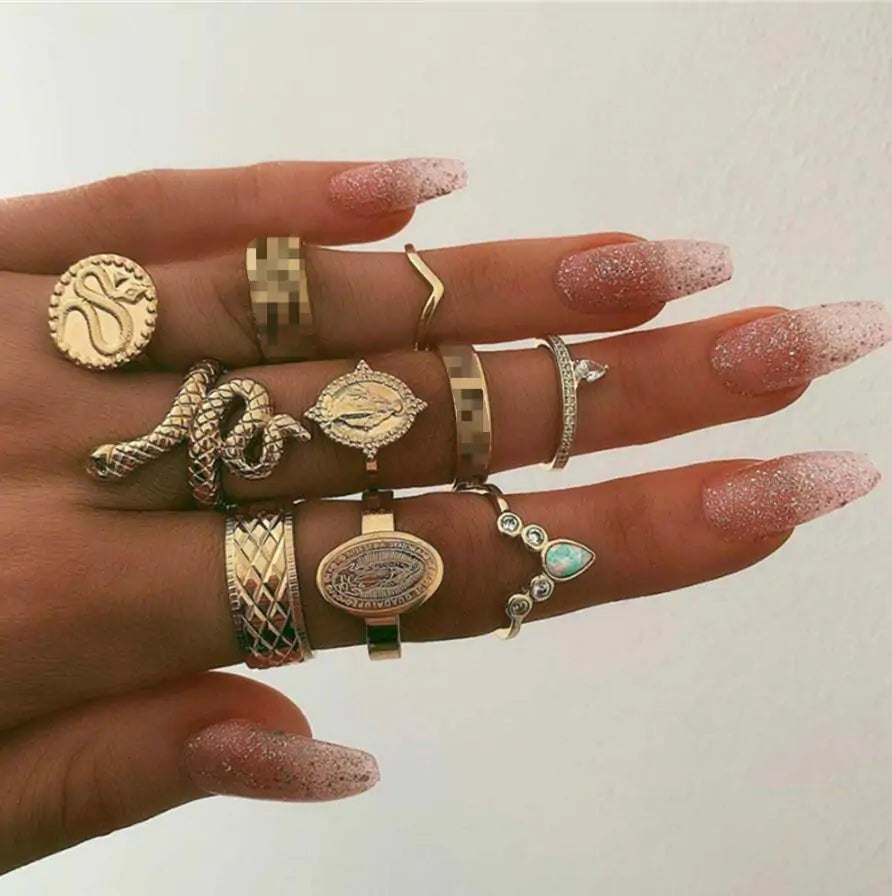 Anillos Mixtos Vintage para Mujer