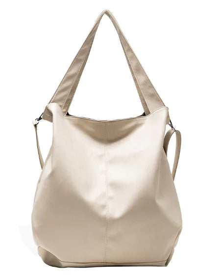 Bolso de hombro de lujo retro: bolso de cuero PU casual