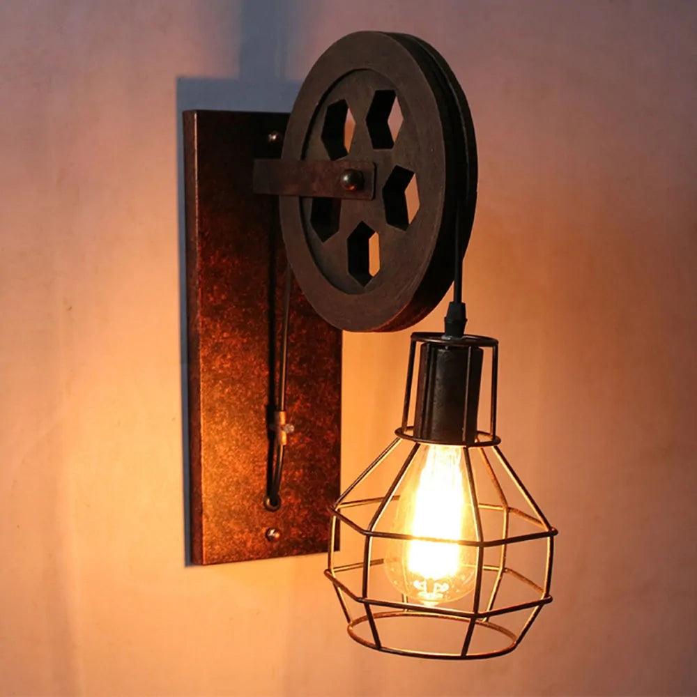 Retro Vintage Industrial Lámpara de Pared Luminaria