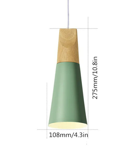 Luces colgantes de madera
