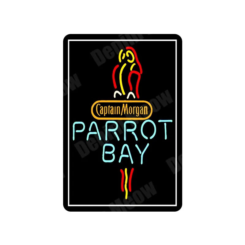 Placa Vintage de Parrot Bay de Metal Lata Letrero