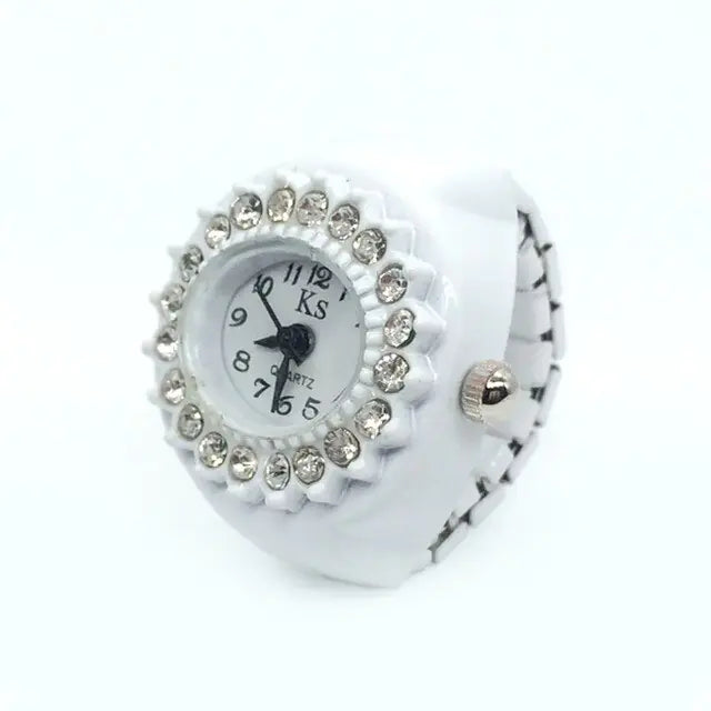 Anillo de reloj de cuarzo elástico Vintage Punk