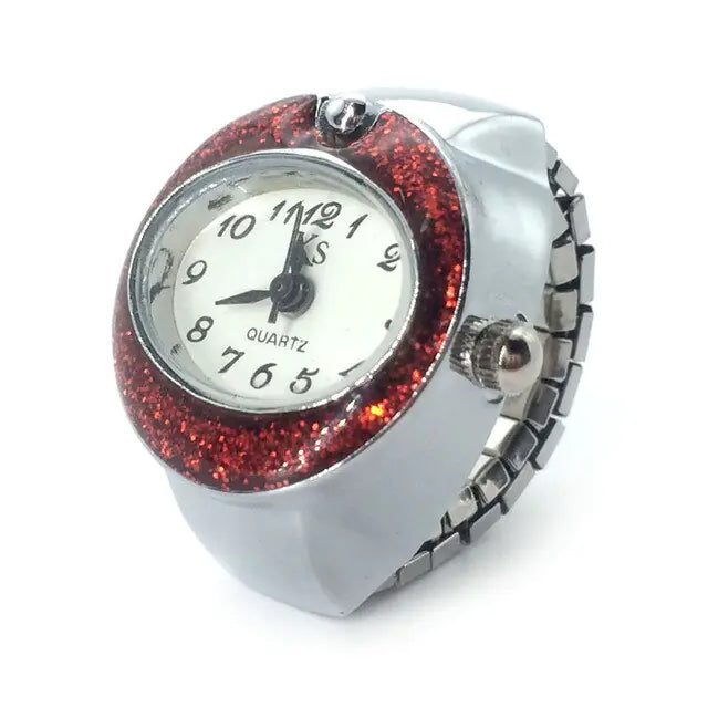 Anillo de reloj de cuarzo elástico Vintage Punk