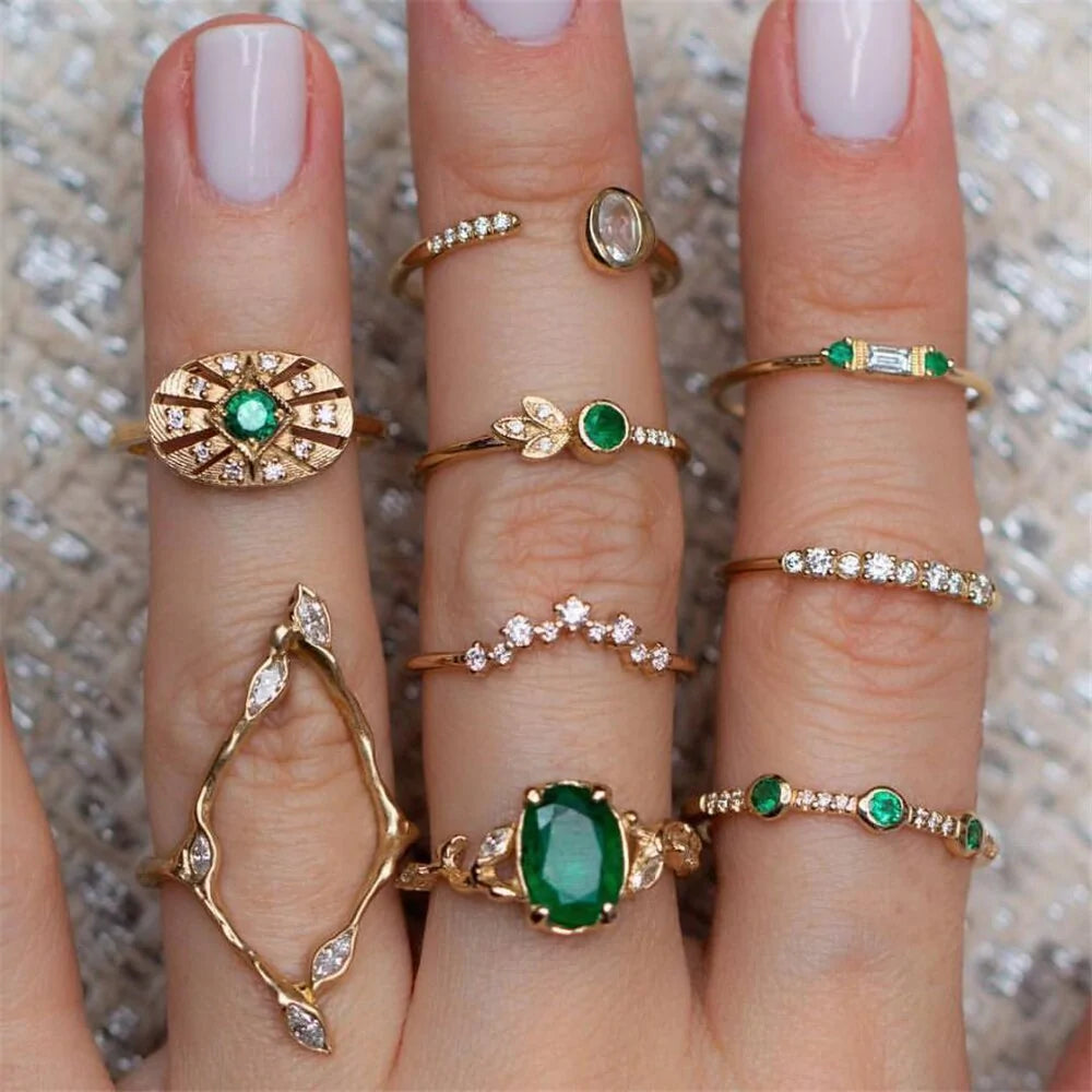 Anillos Mixtos Vintage para Mujer