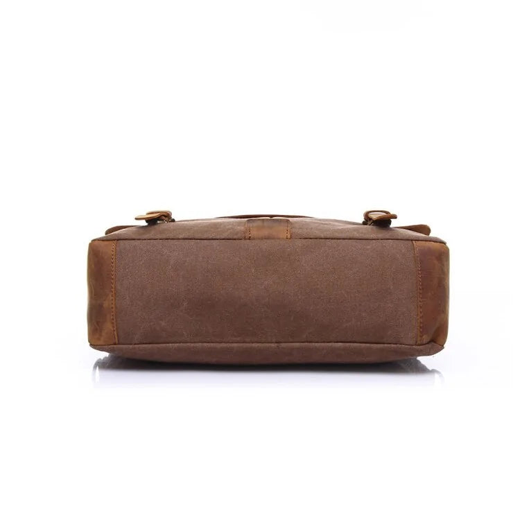 Bolso de mano vintage para hombre de cuero genuino